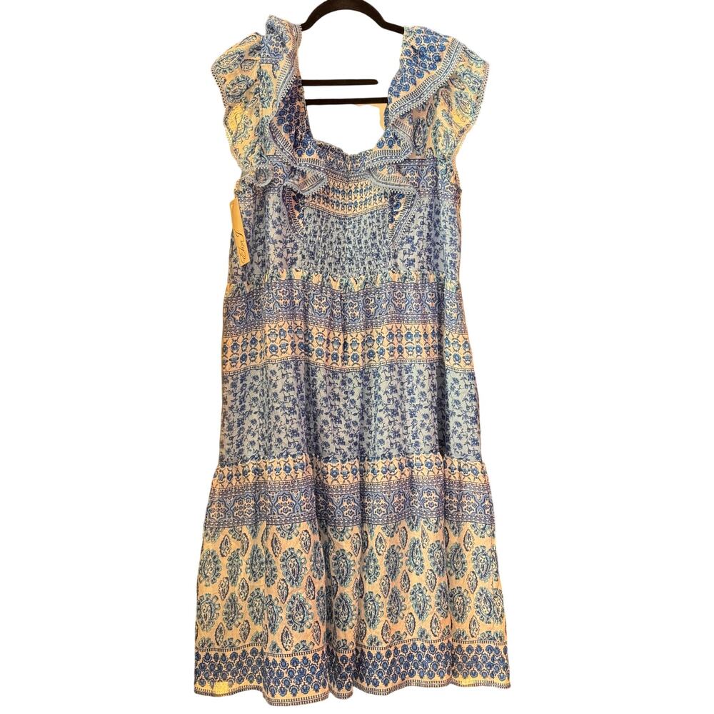 $178 Eliza J Floral Print Tiered Dress 16W / Plus 1X NWT - Picture 8 of 12
